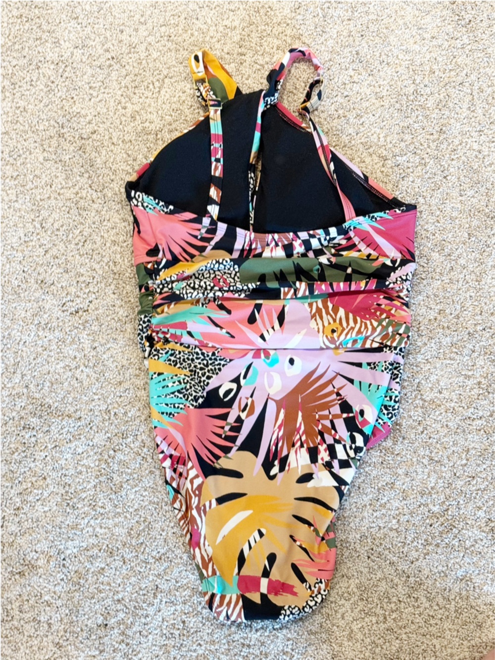Bleu Rod Beattie Tropical Print One Piece Swimsuit Size 6 - Picture 6 of 6